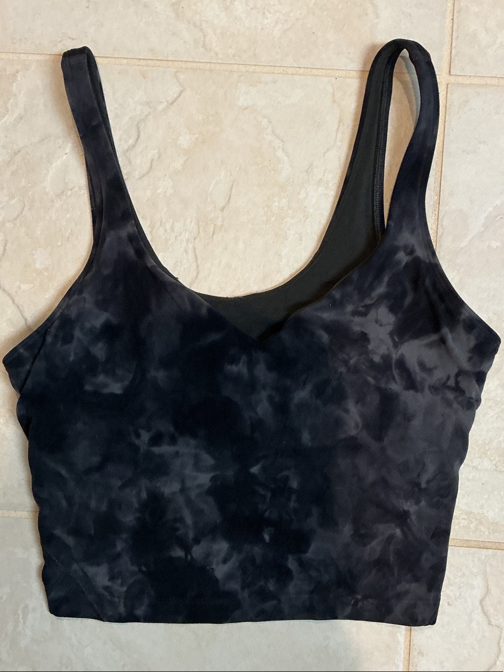 lululemon athletica Black Tie-Dye Sports Bralette